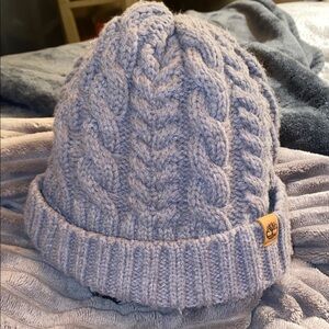 Timberland Cable Knit Cuff Beanie in Heather Grey Winter Warm Cottagecore Cozy